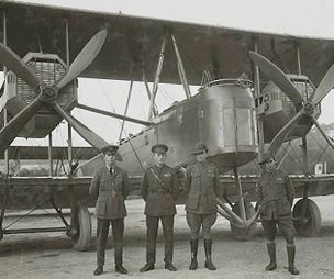 Vimy aircraft and crew